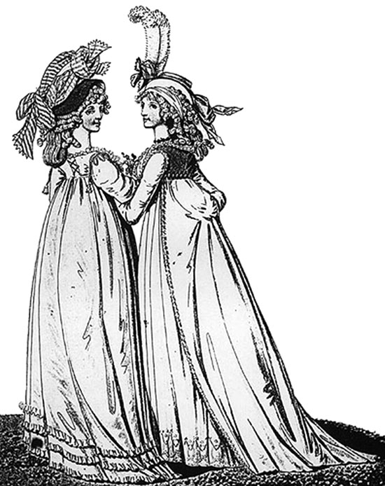 dEvening dress Vauxhall Oct 1795